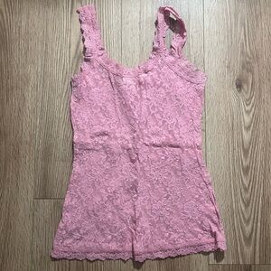 Hanky Panky lace light pink tank top